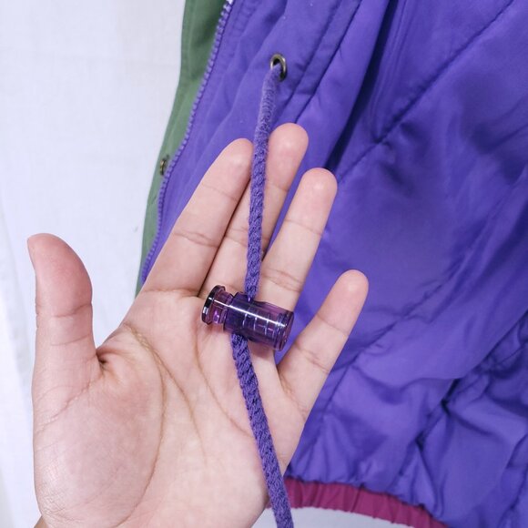 Vintage London Fog Thinsulate Multicolor Colorful Winter Ski Puffer Jacket Med - Picture 15 of 16